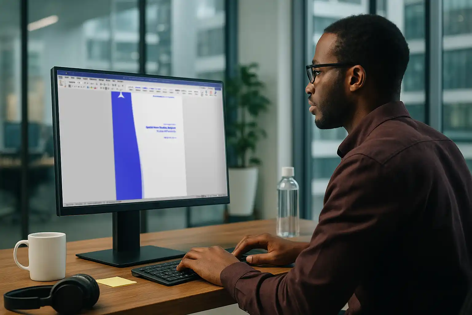 polaris report being worked on Acoustic consultant working on the noise impact assessment report for a new development. Acoustic services and acoustic report for planning applications.