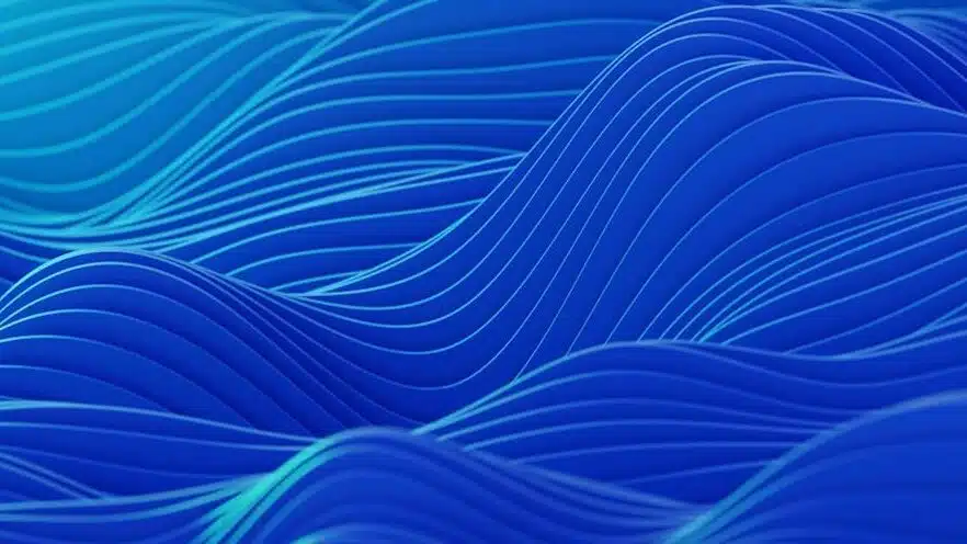 an abstract blue background with wavy lines that represent room modes in an acoustic space, subwoofer placement and SBIR.