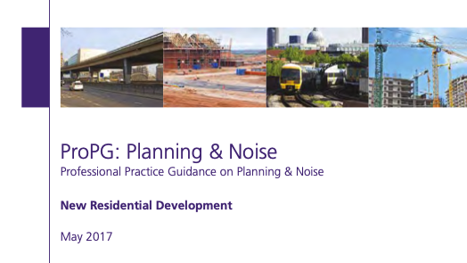 ProPG front cover used as part of a BS 8233 noise assessment for planning.