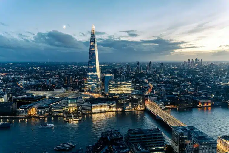 a city with a tall building, London, UK. Noise impact assessment for City of Westminster and London Borough of Camden. Urban Developments.
