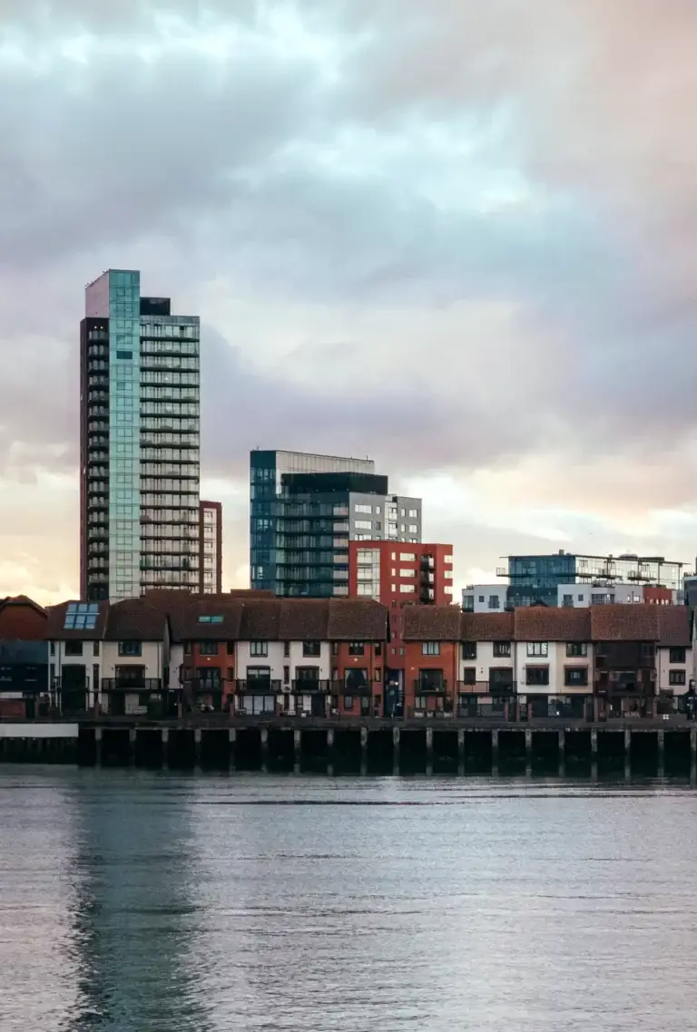 Southampton Ocean Village Skyline near to Hythe and the City Centre