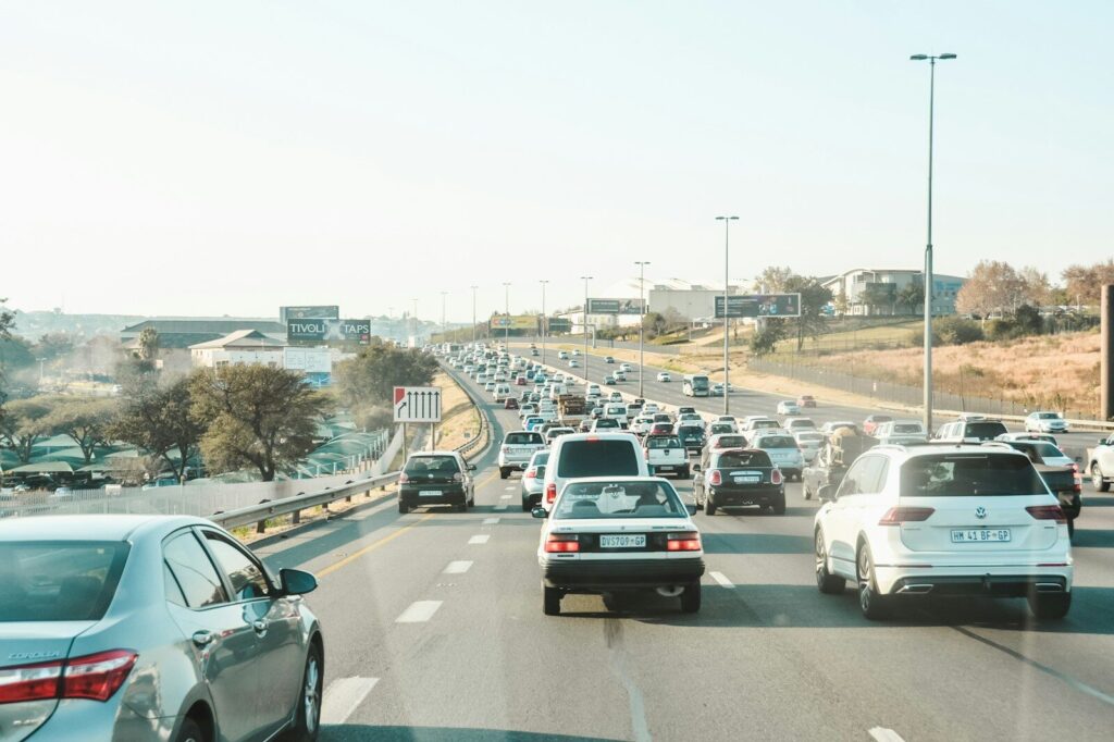 cars on road traffic noise during daytime